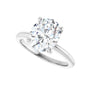 Sapphire Row Lab-Grown Oval Diamond Solitaire Engagement Ring - 14K White Gold, 2 1/2 ctw (view 5)