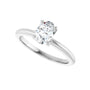 Sapphire Row Lab-Grown Oval Diamond Solitaire Engagement Ring - 14K White Gold, 3/4 ctw (view 5)