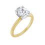 Sapphire Row Lab-Grown Oval Diamond Solitaire Engagement Ring - 14K Yellow & White Gold, 1 1/2 ctw