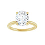 Sapphire Row Lab-Grown Oval Diamond Solitaire Engagement Ring - 14K Yellow Gold, 2 1/2 ctw (view 3)