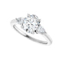 Sapphire Row Lab-Grown Oval Diamond Three-Stone Engagement Ring - 14K White Gold, 1 1/4 ctw (view 5)