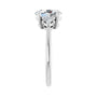 Sapphire Row Lab-Grown Oval Diamond Three-Stone Engagement Ring - 14K White Gold, 1 3/4 ctw (view 4)