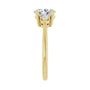 Sapphire Row Lab-Grown Oval Diamond Three-Stone Engagement Ring - 14K Yellow Gold, 1 1/4 ctw (view 4)