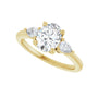 Sapphire Row Lab-Grown Oval Diamond Three-Stone Engagement Ring - 14K Yellow Gold, 1 1/4 ctw (view 5)