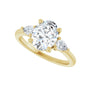 Sapphire Row Lab-Grown Oval Diamond Three-Stone Engagement Ring - 14K Yellow Gold, 1 3/4 ctw (view 5)