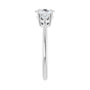 Sapphire Row Lab-Grown Oval Diamond Three-Stone Engagement Ring - 14K White Gold, 1 ctw (view 4)