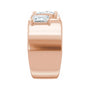 Sapphire Row Lab-Grown Oval Diamond Two-Stone Engagement Ring - 14K Rose Gold, 2 1/2 ctw (view 4)