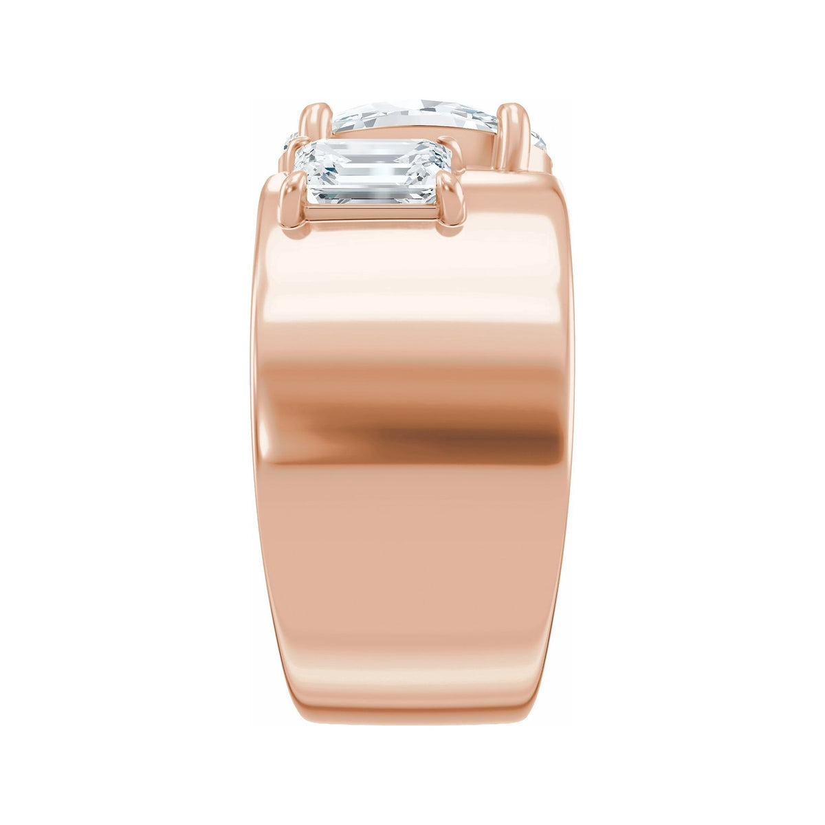 Sapphire Row Lab-Grown Oval Diamond Two-Stone Engagement Ring - 14K Rose Gold, 2 1/2 ctw (view 4)