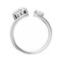 Sapphire Row Lab-Grown Oval Diamond Two-Stone Engagement Ring - 14K White Gold, 2 1/2 ctw (view 2)