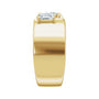 Sapphire Row Lab-Grown Oval Diamond Two-Stone Engagement Ring - 14K Yellow Gold, 1 1/4 ctw (view 3)