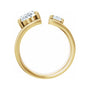 Sapphire Row Lab-Grown Oval Diamond Two-Stone Engagement Ring - 14K Yellow Gold, 2 1/2 ctw (view 2)
