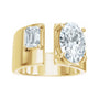 Sapphire Row Lab-Grown Oval Diamond Two-Stone Engagement Ring - 14K Yellow Gold, 2 1/2 ctw (view 3)