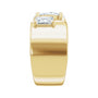 Sapphire Row Lab-Grown Oval Diamond Two-Stone Engagement Ring - 14K Yellow Gold, 2 1/2 ctw (view 4)