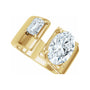 Sapphire Row Lab-Grown Oval Diamond Two-Stone Engagement Ring - 14K Yellow Gold, 2 1/2 ctw (view 5)