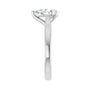 Sapphire Row Lab-Grown Pear Diamond Cathedral Solitaire Engagement Ring - 14K White Gold (view 4)