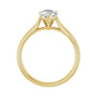 Sapphire Row Lab-Grown Pear Diamond Cathedral Solitaire Engagement Ring - 14K Yellow Gold (view 2)