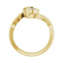 Sapphire Row Lab-Grown Pear Diamond Two-Stone Engagement Ring - 14K Yellow Gold, 1 ctw (view 2)