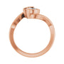 Sapphire Row Lab-Grown Pear Diamond Two-Stone Engagement Ring - 14K Rose Gold, 1 ctw (view 2)