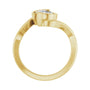 Sapphire Row Lab-Grown Pear Diamond Two-Stone Engagement Ring - 14K Yellow Gold (view 2)
