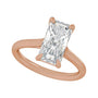 Sapphire Row Lab-Grown Radiant-Cut Diamond Cathedral Claw-Prong Solitaire Engagement Ring - 14K Rose Gold (view 5)