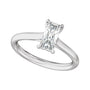Sapphire Row Lab-Grown Radiant-Cut Diamond Cathedral Claw-Prong Solitaire Engagement Ring - 14K White Gold, 1 ctw (view 5)