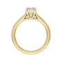 Sapphire Row Lab-Grown Radiant-Cut Diamond Cathedral Claw-Prong Solitaire Engagement Ring - 14K Yellow Gold (view 2)