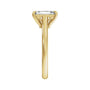 Sapphire Row Lab-Grown Radiant-Cut Diamond Cathedral Claw-Prong Solitaire Engagement Ring - 14K Yellow Gold (view 4)
