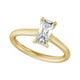 Sapphire Row Lab-Grown Radiant-Cut Diamond Cathedral Claw-Prong Solitaire Engagement Ring - 14K Yellow Gold (view 5)