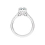 Sapphire Row Lab-Grown Radiant-Cut Diamond Claw-Prong Accented Engagement Ring - 14K White Gold, 3 1/3 ctw (view 2)