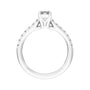 Sapphire Row Lab-Grown Radiant-Cut Diamond Claw-Prong Accented Engagement Ring - Platinum, 1 1/3 ctw (view 2)