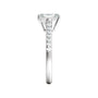 Sapphire Row Lab-Grown Radiant-Cut Diamond Claw-Prong Accented Engagement Ring - Platinum, 1 1/3 ctw (view 4)