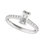 Sapphire Row Lab-Grown Radiant-Cut Diamond Claw-Prong Accented Engagement Ring - Platinum, 1 1/3 ctw (view 5)