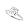 Sapphire Row Lab-Grown Round Diamond Accented Engagement Ring - 14K White Gold (view 5)