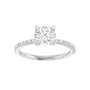 Sapphire Row Lab-Grown Round Diamond Accented Engagement Ring - 14K White Gold, 1 1/5 ctw (view 3)