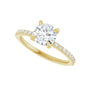 Sapphire Row Lab-Grown Round Diamond Accented Engagement Ring - 14K Yellow Gold, 1 1/5 ctw (view 5)
