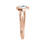 Sapphire Row Lab-Grown Round Diamond Bezel-Set Three-Stone Engagement Ring - 14K Rose Gold (view 4)