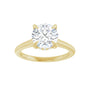 Sapphire Row Lab-Grown Round Diamond Cathedral Claw-Prong Hidden Halo-Style Engagement Ring - 14K Yellow Gold, 2 ctw (view 3)