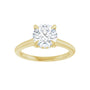 Sapphire Row Lab-Grown Round Diamond Cathedral Claw-Prong Hidden Halo-Style Engagement Ring - 14K Yellow Gold, 1 5/8 ctw (view 3)