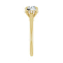 Sapphire Row Lab-Grown Round Diamond Cathedral Claw-Prong Hidden Halo-Style Engagement Ring - 14K Yellow Gold, 1 5/8 ctw (view 4)