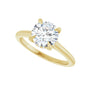 Sapphire Row Lab-Grown Round Diamond Cathedral Claw-Prong Hidden Halo-Style Engagement Ring - 14K Yellow Gold, 1 5/8 ctw (view 5)