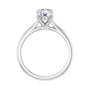 Sapphire Row Lab-Grown Round Diamond Cathedral Claw-Prong Hidden Halo-Style Engagement Ring - 14K White Gold, 1 ctw (view 2)
