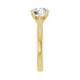 Sapphire Row Lab-Grown Round Diamond Cathedral Solitaire Engagement Ring - 14K Yellow Gold, 2 ctw (view 4)