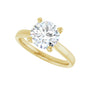 Sapphire Row Lab-Grown Round Diamond Cathedral Solitaire Engagement Ring - 14K Yellow Gold, 2 ctw (view 5)
