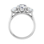 Sapphire Row Lab-Grown Round Diamond Cathedral Three-Stone Engagement Ring - 14K White Gold, 2 1/2 ctw (view 2)