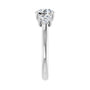 Sapphire Row Lab-Grown Round Diamond Cathedral Three-Stone Engagement Ring - 14K White Gold, 2 1/2 ctw (view 4)