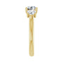 Sapphire Row Lab-Grown Round Diamond Cathedral Three-Stone Engagement Ring - 14K Yellow Gold, 1 3/4 ctw (view 4)