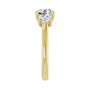 Sapphire Row Lab-Grown Round Diamond Cathedral Three-Stone Engagement Ring - 14K Yellow Gold, 2 1/2 ctw (view 4)