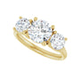 Sapphire Row Lab-Grown Round Diamond Cathedral Three-Stone Engagement Ring - 14K Yellow Gold, 2 1/2 ctw (view 5)