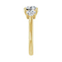 Sapphire Row Lab-Grown Round Diamond Cathedral Three-Stone Engagement Ring - 14K Yellow Gold, 3 1/5 ctw (view 4)