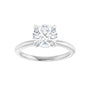 Sapphire Row Lab-Grown Round Diamond Claw-Prong Engagement Ring - 14K White Gold, 1 1/2 ctw (view 3)
